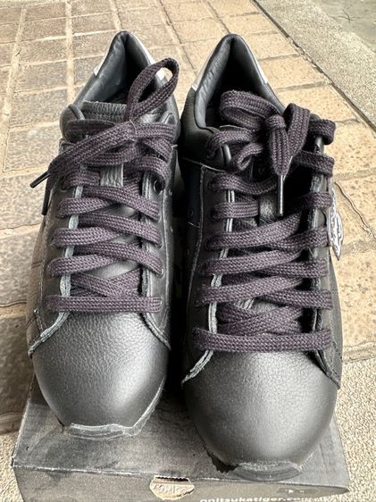 รองเท้ากีฬาสีดำ แบรนด์ Onitsuka tiger รุ่น Leathers upper rubber sole แท้💯 รูปที่ 2