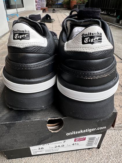 รองเท้ากีฬาสีดำ แบรนด์ Onitsuka tiger รุ่น Leathers upper rubber sole แท้💯 รูปที่ 9