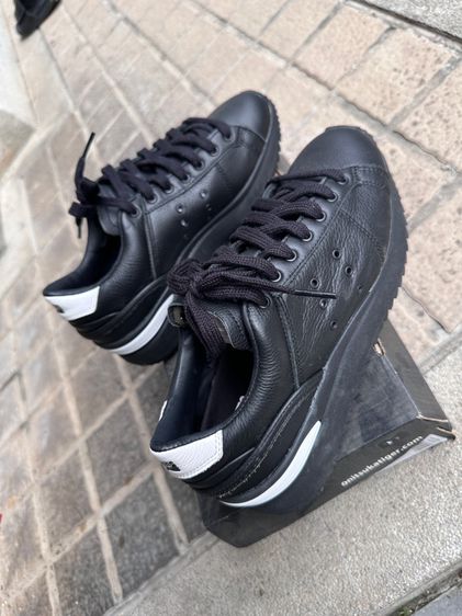 รองเท้ากีฬาสีดำ แบรนด์ Onitsuka tiger รุ่น Leathers upper rubber sole แท้💯 รูปที่ 3