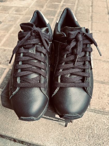 รองเท้ากีฬาสีดำ แบรนด์ Onitsuka tiger รุ่น Leathers upper rubber sole แท้💯 รูปที่ 10