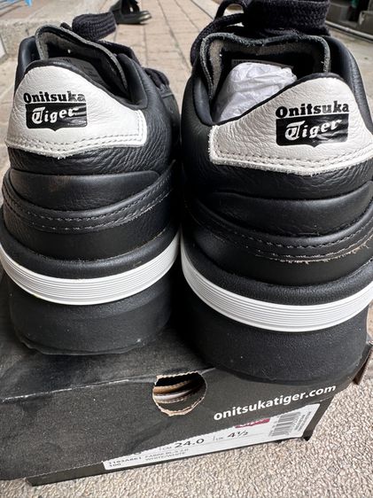 รองเท้ากีฬาสีดำ แบรนด์ Onitsuka tiger รุ่น Leathers upper rubber sole แท้💯 รูปที่ 8