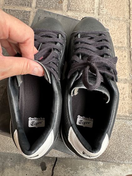 รองเท้ากีฬาสีดำ แบรนด์ Onitsuka tiger รุ่น Leathers upper rubber sole แท้💯 รูปที่ 5