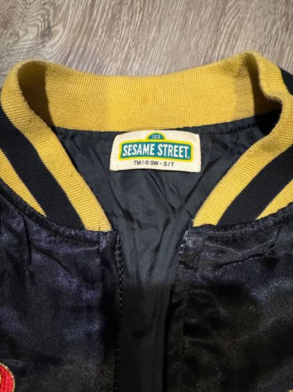 90s Elmo Sesame Street Satin Sukajan Zipper Jacket  รูปที่ 4