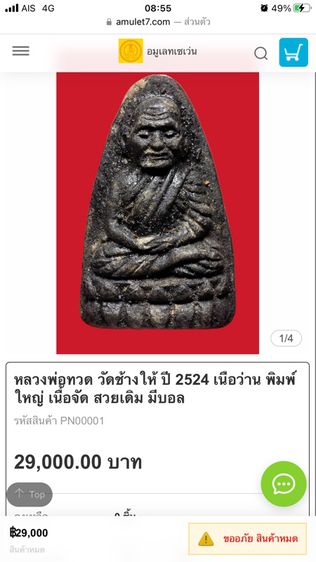 หลวงพ่อทวด วัดช้างให้ ปี 2524 เนื้อว่าน พิมพ์กลาง รูปที่ 8