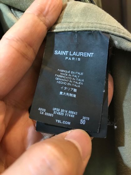เสื้อแจ็คเก็ตลายทหาร Saint Laurent รูปที่ 3