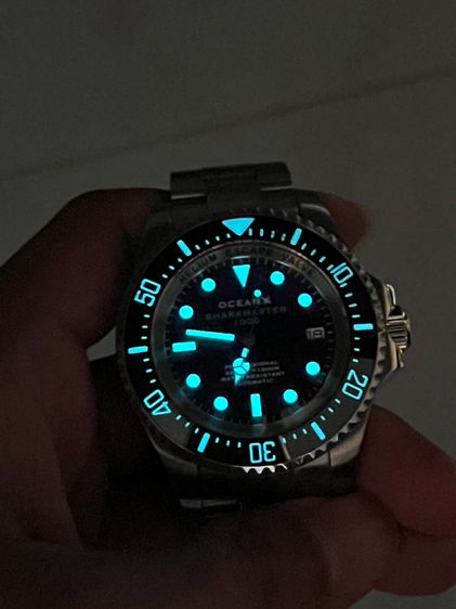 นาฬิกาดำน้ำ Oceanx sharkmaster 1000 (Rolex deep blue Homage watch) รูปที่ 10