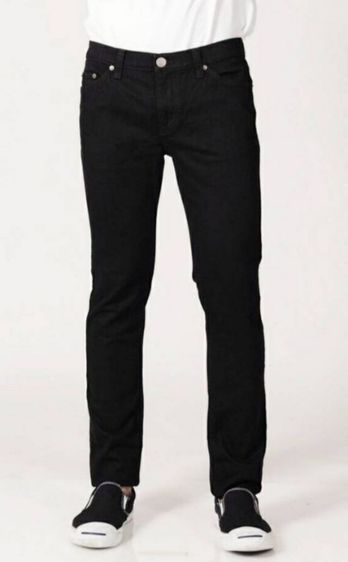 กางเกงยีนส์สีดำ Mc Jeans SUPERBLACK ทรงขาเดฟ เอวกลาง ขนาดเอวตามป้าย 33 นิ้ว กระดุมโลหะปั้มโลโก้ เดินด้วยด้ายสีดำ MCJEANS สินค้าใหม่ Original รูปที่ 7