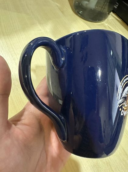 แก้วกาแฟ mug สีน้ำเงิน อย่างหนา  รูปที่ 3