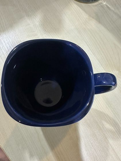 แก้วกาแฟ mug สีน้ำเงิน อย่างหนา  รูปที่ 4