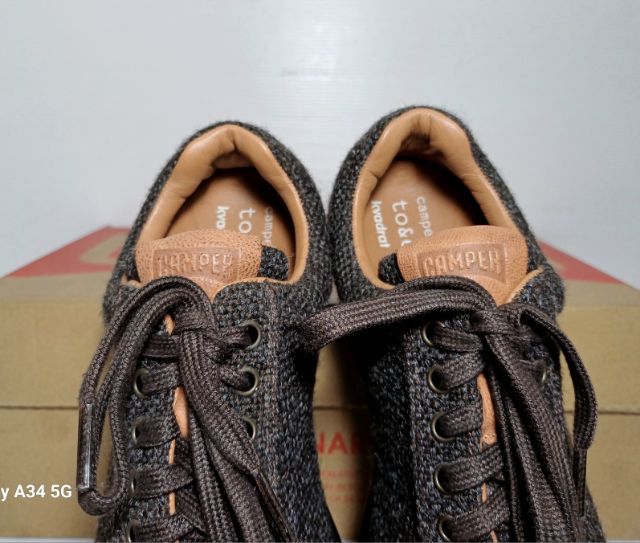 CAMPER Sneakers for Women or Kids 35EU(22.7cm) Original ของแท้ ใหม่มือ 1 ไม่ผ่านการใช้งานมาก่อน, รองเท้า CAMPER ใหม่ ผ้าวูลไร้ริ้วรอย สวยมาก รูปที่ 6