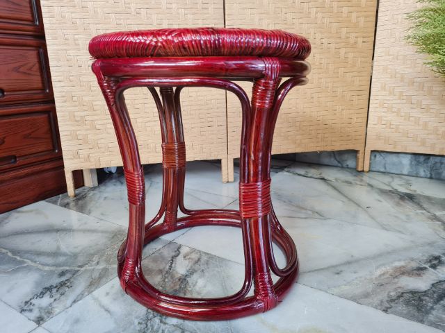 Rattan chair rosewood wine color
เก้าอี้หวายแท้กลมทรงตั้ง สตูลหวาย ราคา 899 บาท Made in Thailand รูปที่ 2