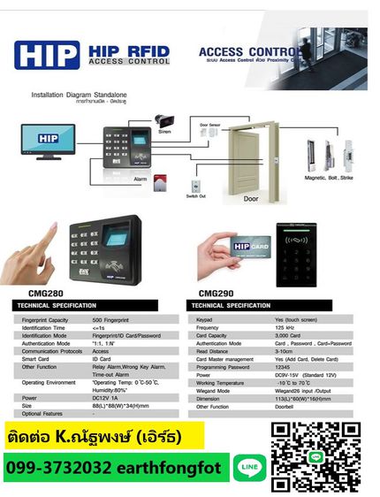 ประตูคีย์การ์ด เครื่องทาบบัตร สแกนลายนิ้วมือ ชลบุรี ศรีราชา พัทยา ระยอง 099-3732032 รูปที่ 4