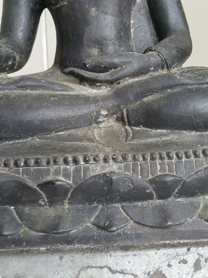 พระบูชา สำริด ปางมารวิชัย นั่งขัดสมาธิเพชร สมัยเชียงแสน ตัก9" รูปที่ 13