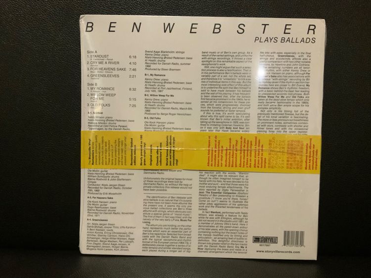 ขายแผ่นเสียงแผ่นซีลเป่าบัลลาด หวานเจี๊ยบ ตัวตำนาน  Ben Webster  Plays Ballads 180g LP Vinyl SS sealed ส่งฟรี รูปที่ 2