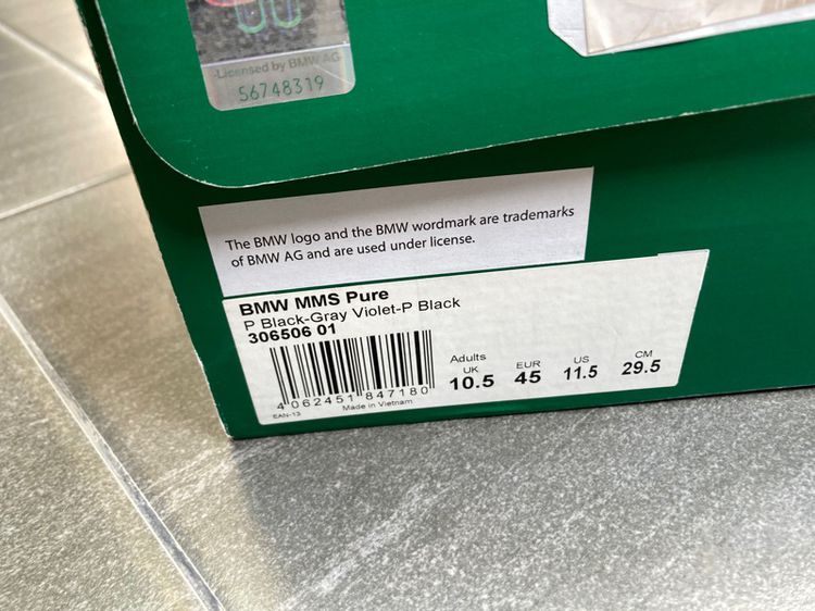 Puma MMS Pure P BMW M sport แถบสามสี ของใหม่ รองเท้า เบอร์ Size UK10.5 US11.5 EUR45 29.5CM รูปที่ 15