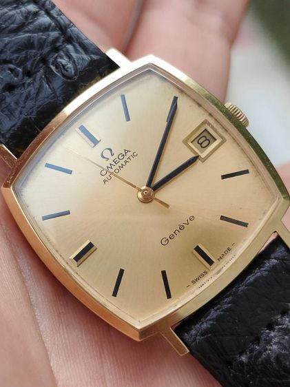 นาฬิกา OMEGA Geneve 18k Solid Gold ปี1969s หน้าปัดทอง มีวันที่ 