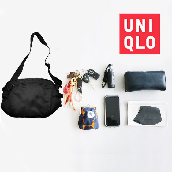 กระเป๋า2way คาดอกคาดเอวและสะพายข้าง มือสองแบรนด์ Uniqlo แท้สวยเหมือนใหม่ รูปที่ 3