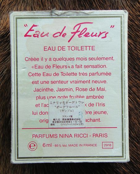 น้ำหอม Nina Ricci Fleurs Eau de Fleurs Eau de Toilette 6 ml. สินค้านำเข้าจากญี่ปุ่น ของแท้ รูปที่ 7