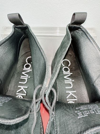 รองเท้าบู๊ทหนังกลับ Calvin Klein Sz.10us44eu28cm รุ่นUltan Calf Suede Chukka Boots สีดำ  รูปที่ 12