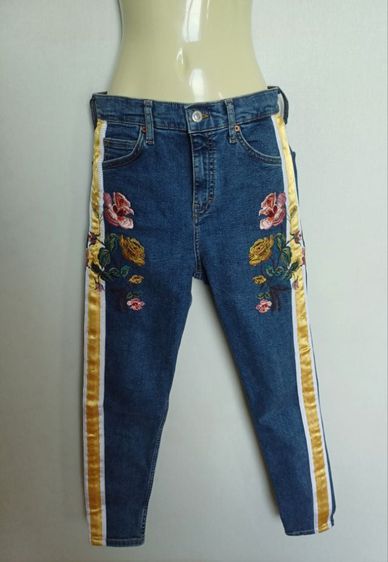 Topshop Moto Jamie Floral Embroidered Jeans Size 28 รูปที่ 4
