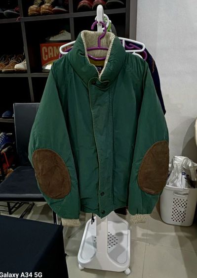 เสื้อกันหนาวสไตล์ญี่ปุ่น สำหรับผู้ชาย รอบอก 56" ยาว 30" ของแท้ มือ 2 แบรนด์ NAUTICA สภาพดีมาก, เสื้อกันหนาวผู้ชาย แบรนด์ NAUTICA สีเขียวเข้ม