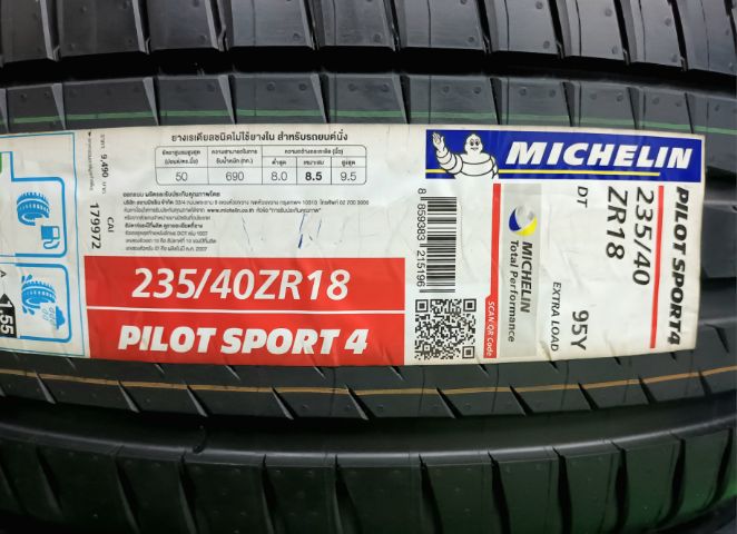 Michelin 235 40 18 ต้นปี23 ประกันบวม 2 ปี ใส่ฟรี-ส่งฟรี(เก็บเงินปลายทาง)ชุดละ 21800.-NET รูปที่ 2