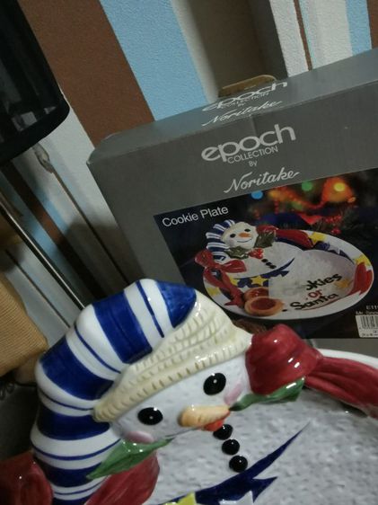 จานคุ๊กกี้​ Mr.Snowman งานเพ้นท์มือ​ epoch collection by Noritake รูปที่ 6