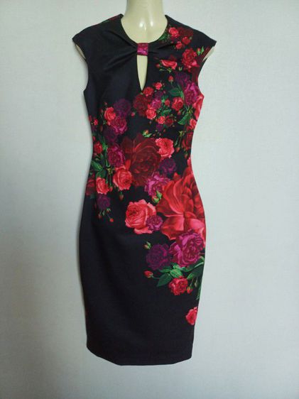 Ted Baker Mirrie Juxtapose Rose Knot Dress Size 1 รูปที่ 4