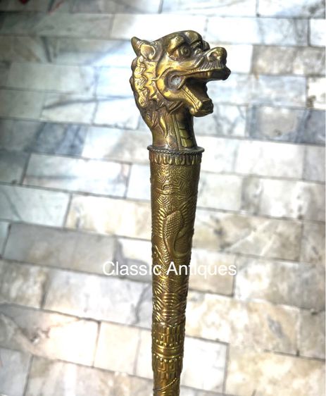 ไม้เท้ามังกร ปี่เซี้ยทองเหลือง เสือซ่อนเล็บสะสม รูปที่ 10