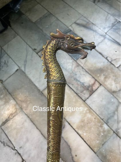 ไม้เท้ามังกร ปี่เซี้ยทองเหลือง เสือซ่อนเล็บสะสม รูปที่ 4