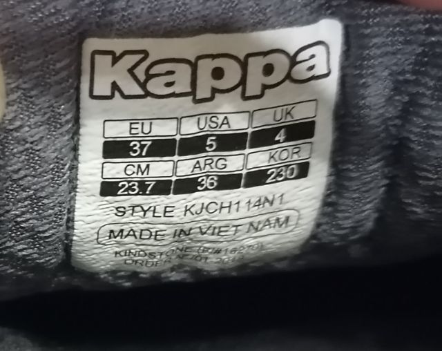 รองเท้า Kappa สีดำ Size 37 ความยาว 23.7 ซม. รูปที่ 4