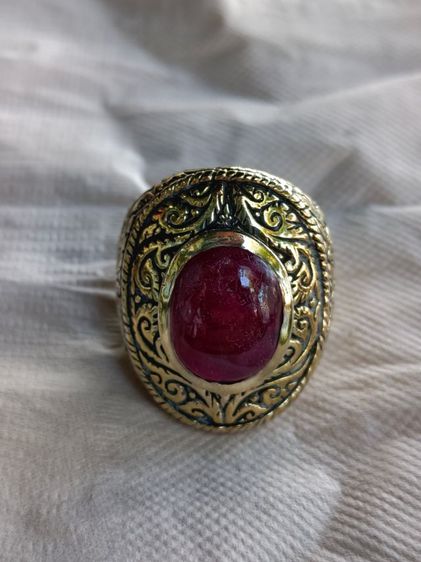 แหวนเงินลายไทยทับทิม รูปที่ 11