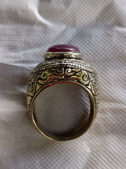 แหวนเงินลายไทยทับทิม รูปที่ 6