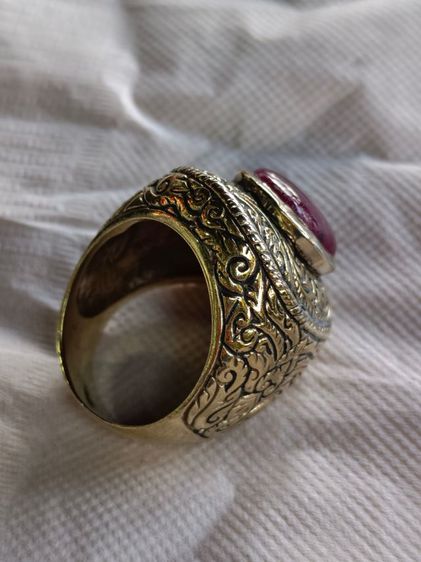 แหวนเงินลายไทยทับทิม รูปที่ 7