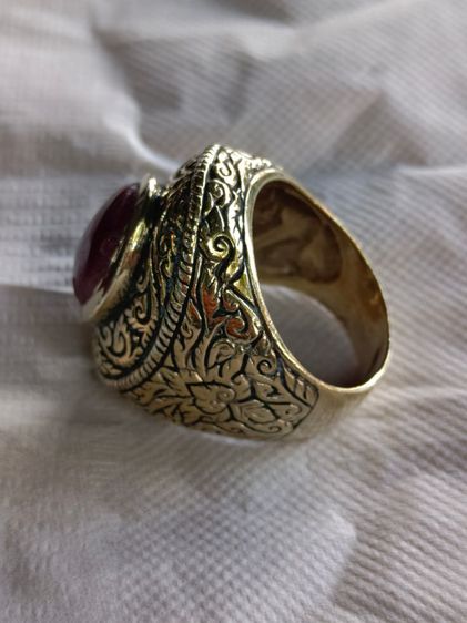 แหวนเงินลายไทยทับทิม รูปที่ 8