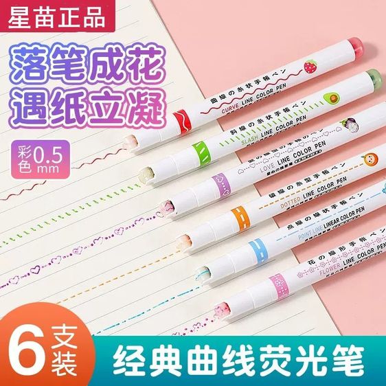 พร้อมส่งในไทย ปากกา Maker พิมพ์ลวดลายน่ารัก ใช้เน้นข้อความ เพิ่มสีสันให้กับไดอารี่ รูปที่ 6