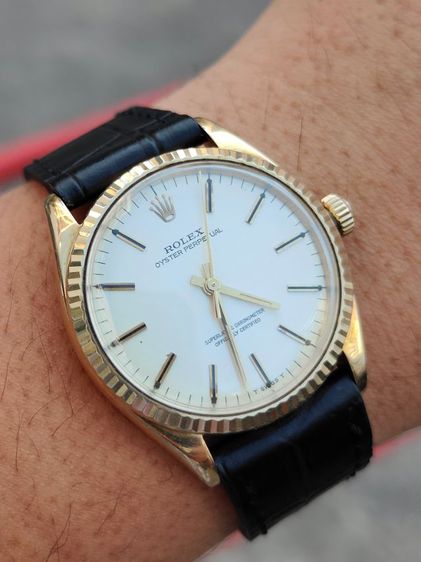 Vintage ROLEX Oyster Perpetual Silver Dial Ref.1005 14k  รูปที่ 2
