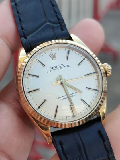 Vintage ROLEX Oyster Perpetual Silver Dial Ref.1005 14k  รูปที่ 3