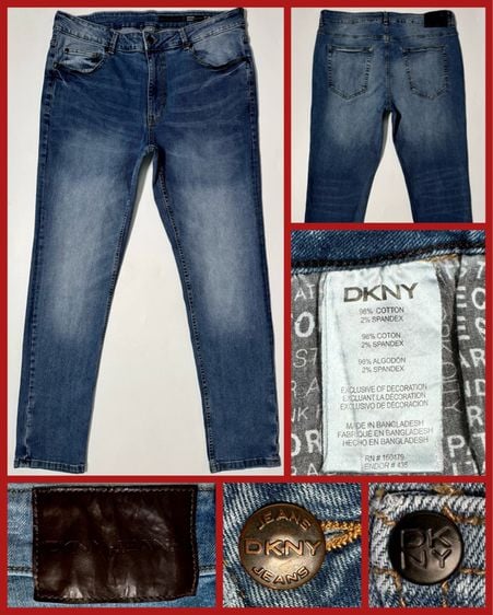 ⚠️ แบรนด์เนมหรู USA‼️กางเกงยีนส์ DKNY ทรงทันสมัย ปลายขาแคบ