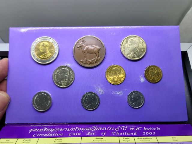 แผงเหรียญกษาปณ์หมุนเวียนประจำปี พ.ศ.2546 ปี มะแม กรมธนารักษ์ รูปที่ 3
