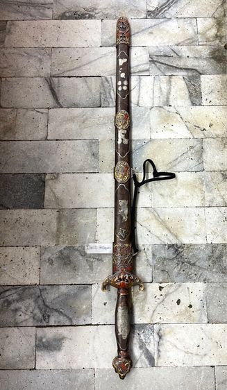 ดาบตรง ลวดลายกระไหล่เงินB7 รูปที่ 2