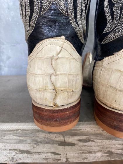 รองเท้าบูท รองเท้าหนัง หนัง🐊🐊 แท้ สไตล์ เครื่องแต่งกายคาวบอย  Made in Mexico  รูปที่ 6
