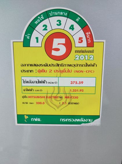 ตู้เย็นมิตซูบิชิ 2 ประตู รูปที่ 2