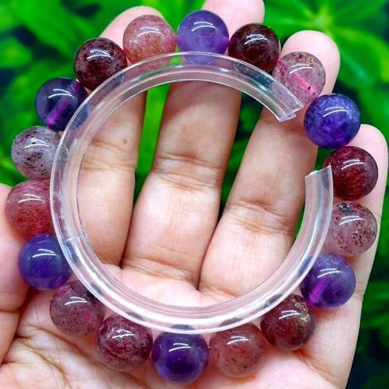 กำไลหินซุปเปอร์เซเว่นต์ ขนาดยาว17.5เซ็นต์ ขนาดเม็ด10.3มิล รูปที่ 8