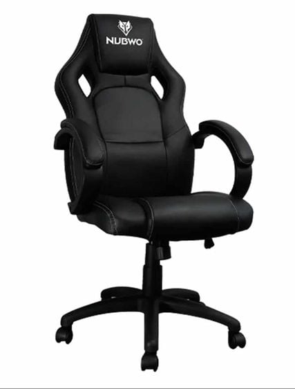 เก้าอี้นวม/เก้าอี้มีที่เท้าแขน หนัง ดำ Nubwo Gaming Chair NBCH 010 Black 