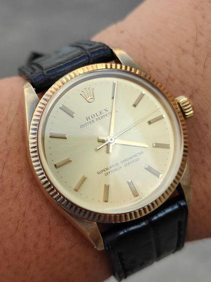 Vintage ROLEX Oyster Perpetual Ref.1005 14k Solid Gold  รูปที่ 12