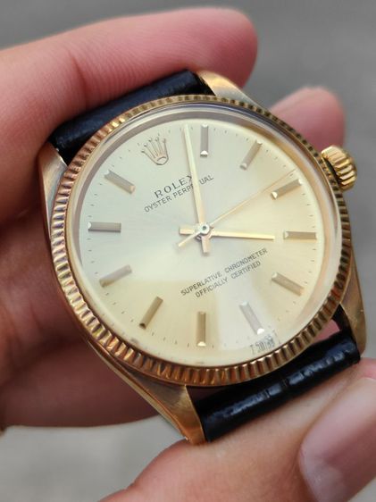 Vintage ROLEX Oyster Perpetual Ref.1005 14k Solid Gold  รูปที่ 6