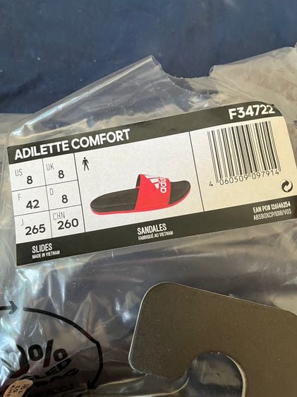 รองเท้าแตะ Addidas Adilette Comfort พื้นนุ่มๆ  ของแท้ ของใหม่ ขนาด US8 26 cm รูปที่ 4