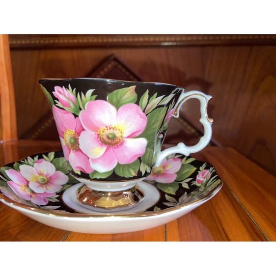 (เริ่มต้น 990)ROYAL ALBERT PROVINCIAL FLOWERS ALBERTA ROSE ชุดถ้วยชากาแฟ สุดคลาสสิค ของสวย ของแท้จากอังกฤษ  รูปที่ 3