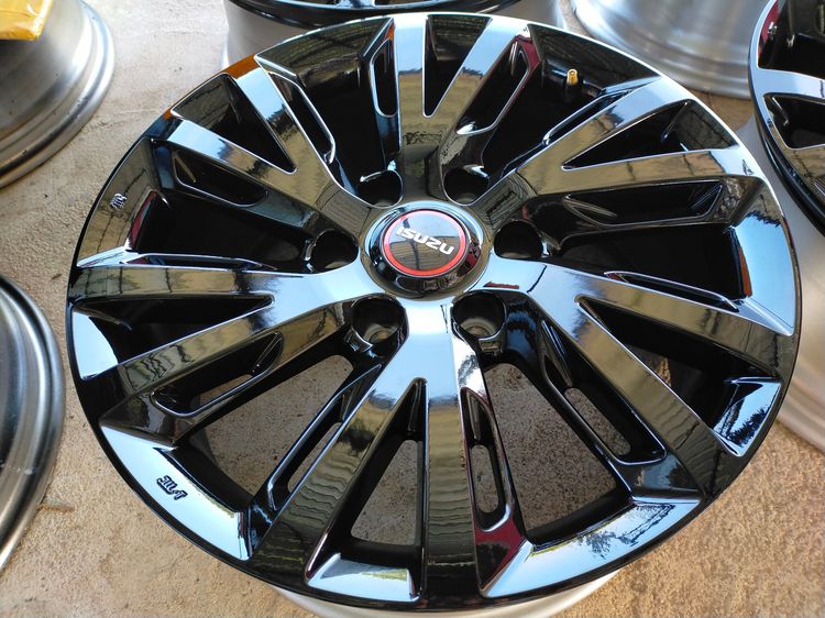 แม็กอีซูซุ ป้ายแดง ขอบ18กว้าง7.5 et33 สีอบpowder coat รูปที่ 4